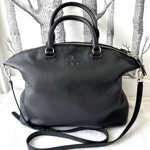 TORY BURCH Thea Slouchy Satchel Crossbody Bag, Black